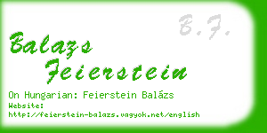 balazs feierstein business card